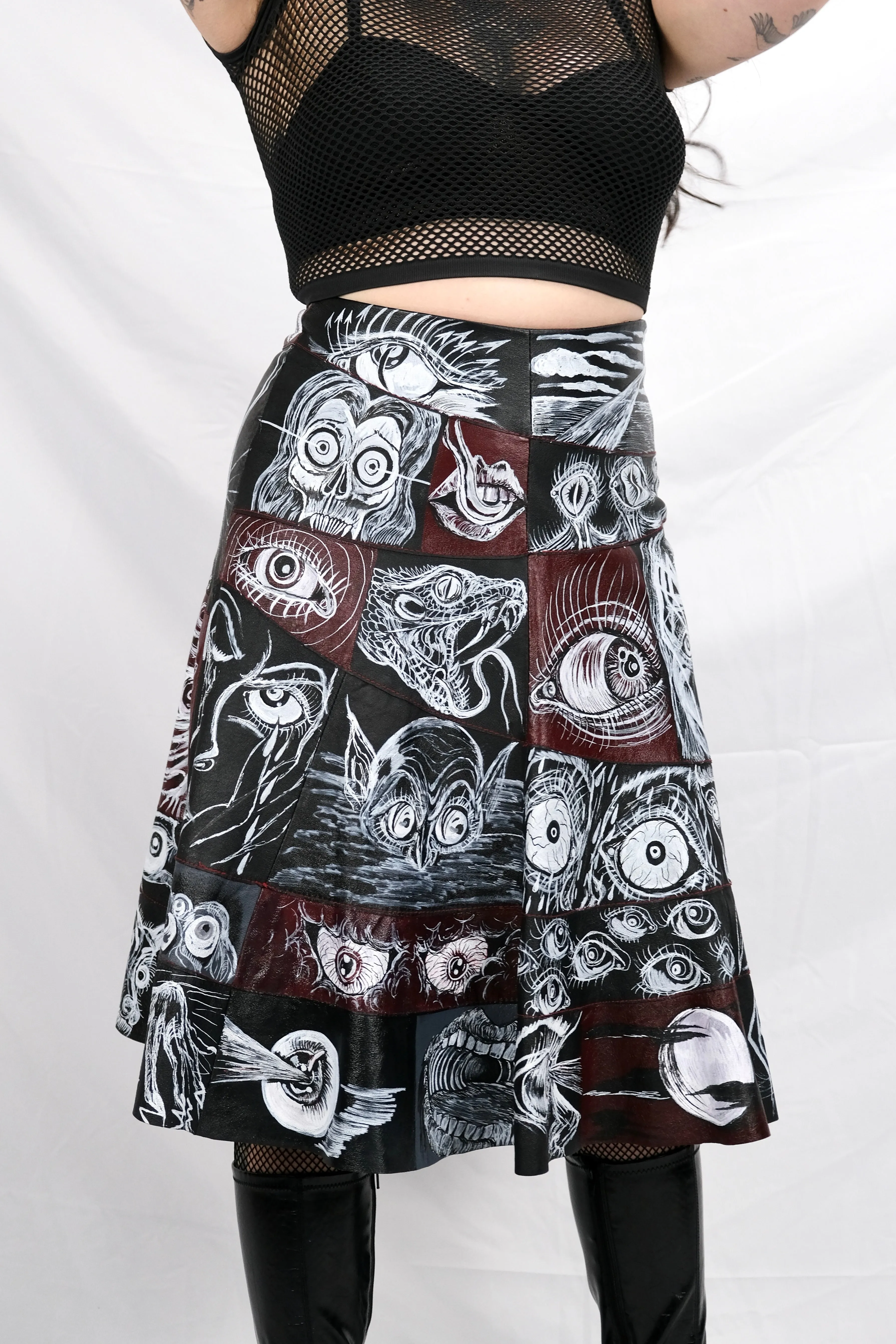 Horror Comic Patchwork Skirt